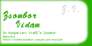 zsombor vidam business card